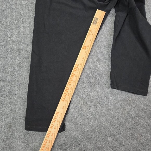 Victoria Secret PINK LOVE Black Yoga Cropped Fold Over Pants Sequins‎ Large Y2k - Picture 9 of 12